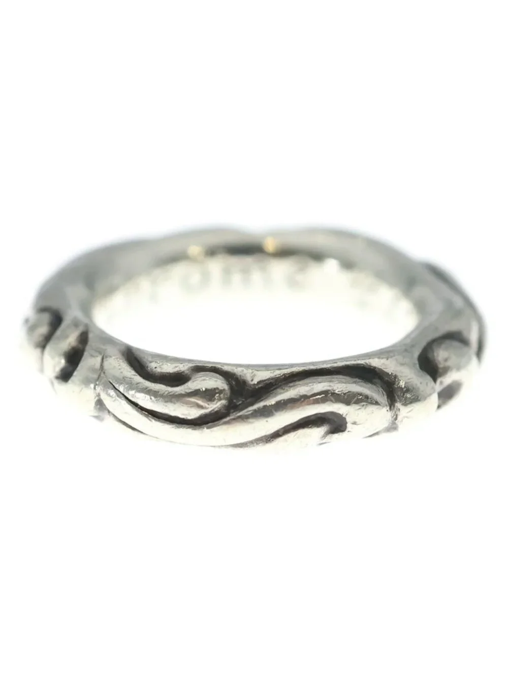 Chrome Hearts Scrl Band Scroll Ring Silver